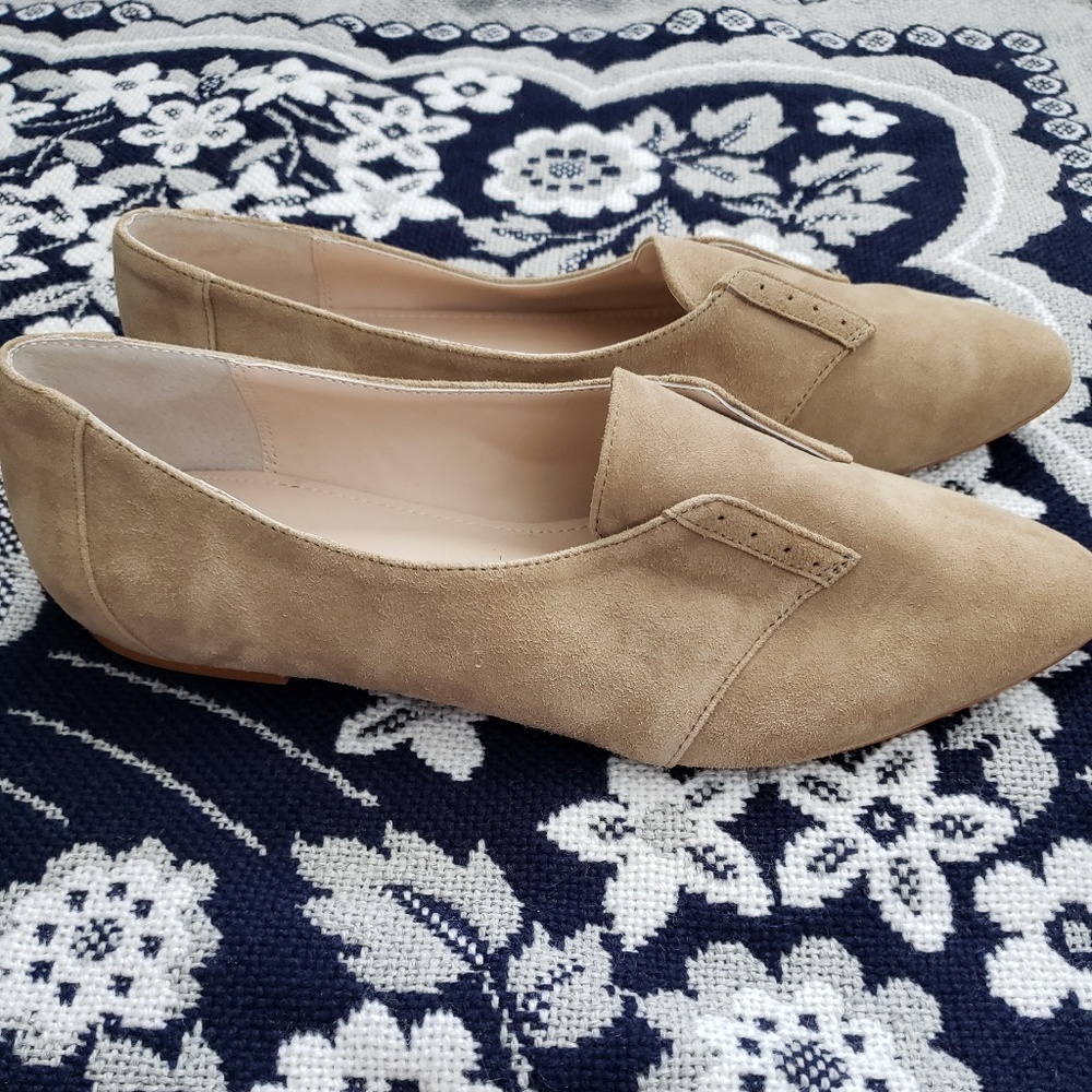 PINK Victoria's Secret suede flats. Sz 7B